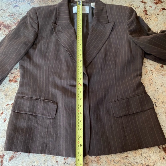 DANA BUCHMAN SILK/LINEN BLEND BLAZER Sz PETITE 10 - Picture 4 of 12